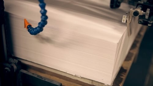 Industrial Paper Cutting Machine Close Up