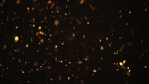 Golden Shimmering Bokeh Particles Overlay