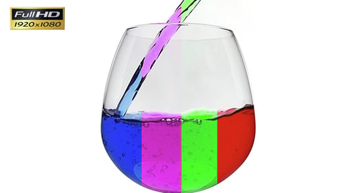 Glas Buntes Wasser