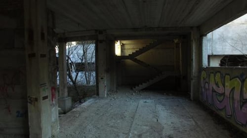 Stairs On Abandoned Building