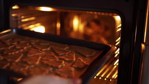 Cookies Baking in a Warm Oven