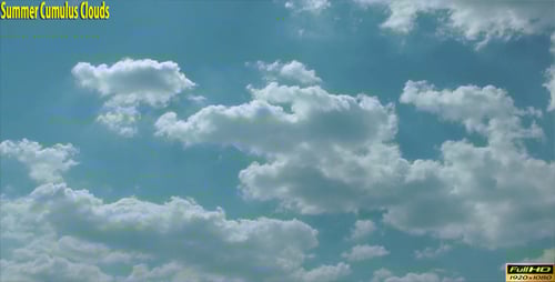 Clouds Moving Slowly Across a Bright Blue Sky