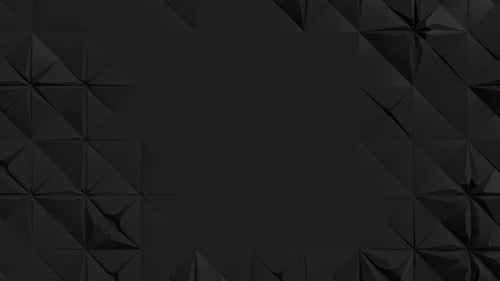 3D schwarze abstrakte geometrische Kaleidoskop-Transformation