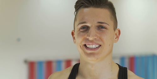 Profil du visage du sportif