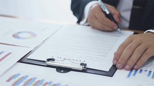 Businessman Make a Decision and Sign a Contract