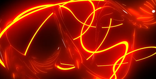 Dynamic Abstract Glowing Lines Motion Background