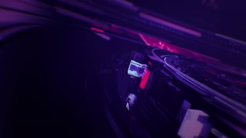 Abstract Futuristic Tech Intro with Glowing Geometric Elements