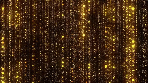 Golden Glitter Particles Falling Seamlessly Down for Festive Background