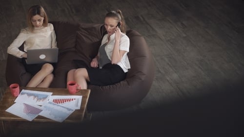 Women Working Together in a Modern Office