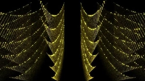 Dynamic Golden Particle Waves Abstract Background