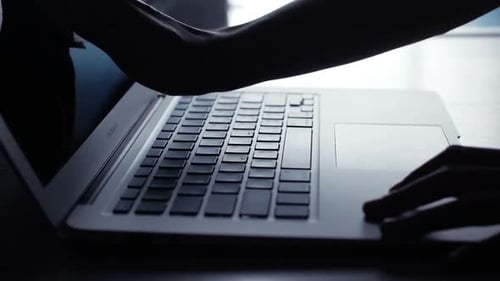 Laptop Computer Screen Keyboard Being Wiped Clean