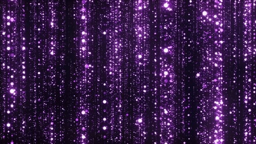 Falling Purple Glitter Particles Celebration Background