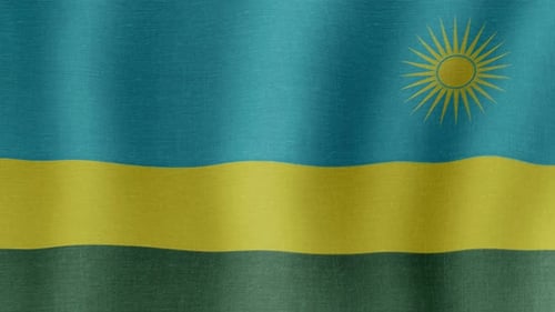 Seamless Loop of Waving Rwanda National Flag
