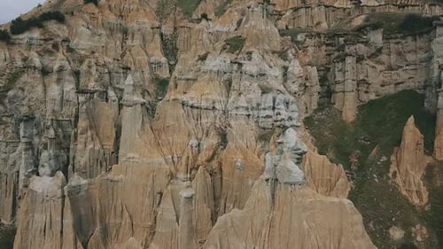 Aerial View of Mountains and Geological Rock Formations