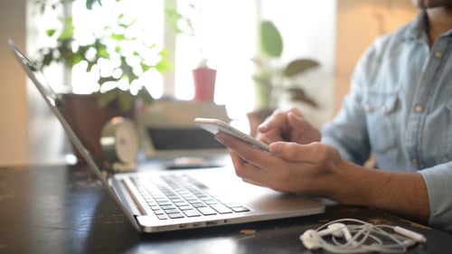 Busy Using Smartphone at Work