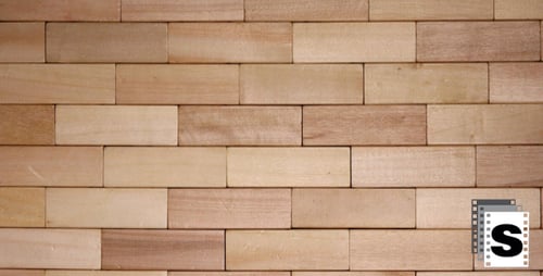 Wood Blocks Animation Filling a Wall