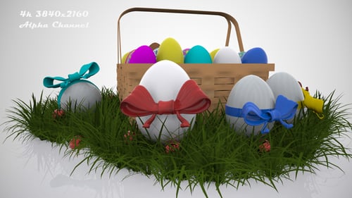 Easter Egg Basket Logo Reveal Intro