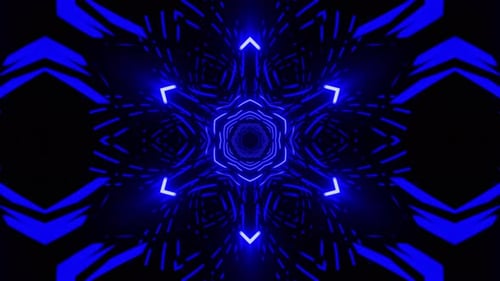 Vj Loop Blue Neon kaleidoscope