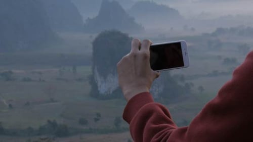 Scenic Mountain View Captured With Smartphone