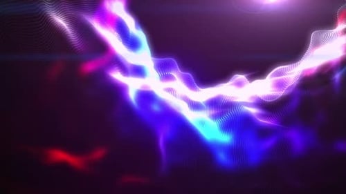 Neon Abstract Particle Energy Flow Background