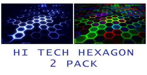 Dynamic Futuristic Glowing Hexagons Background