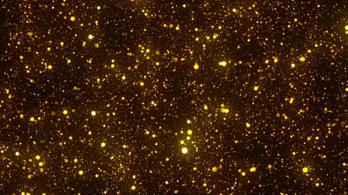 Sparkling Golden Glitter Particles Background Loop