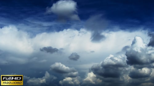 Time Lapse Clouds Moving Across Blue Sky