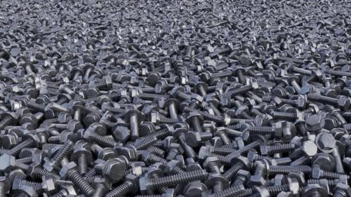 Industrial Bolts and Nuts Covering Surface Loop