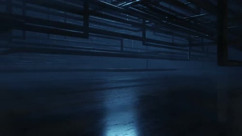 Futuristic Digital Tunnel with Glowing Blue Lines Background