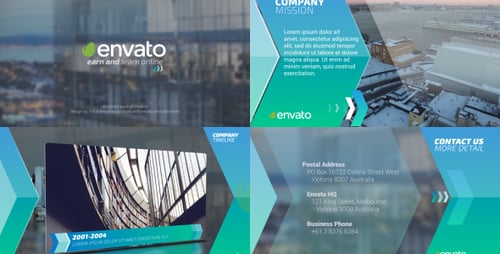 Modern Corporate Presentation with Dynamic Geometric Transitions