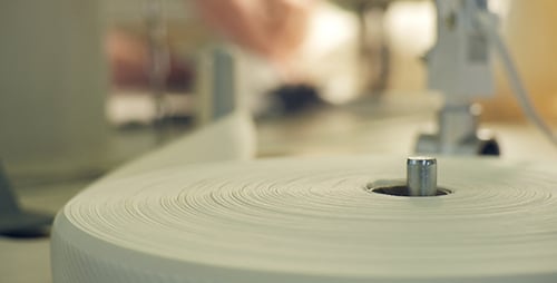 Roll of Textile on Automated Machine