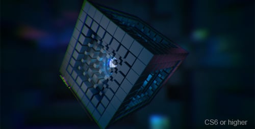 Futuristic Digital Cubes Logo Reveal