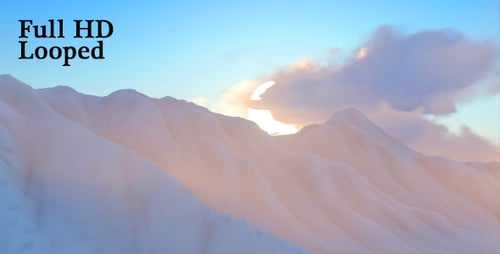 Beautiful Sunrise Sunset Over Snowy Mountain Landscape Time-Lapse