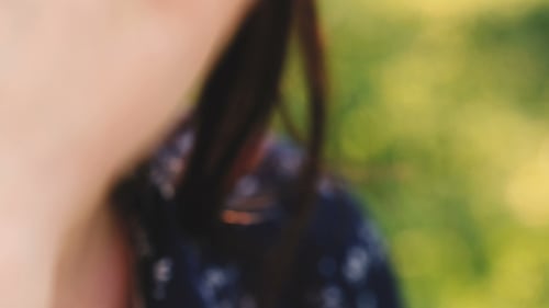 Close up of Woman with Red Lipstick