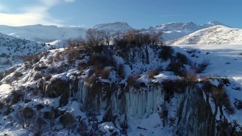 Frozen Wasserfall mit Eis