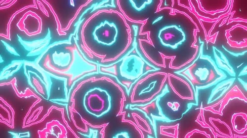 Red Blue Pulsating Neon Disco Background VJ Loop