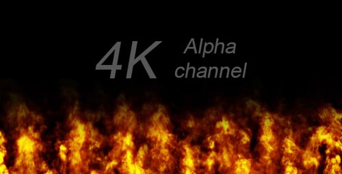 Dynamic Realistic Fire Flames Alpha Channel Overlay
