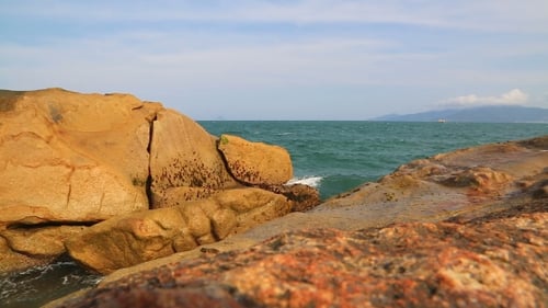 Ocean Waves Breaking On The Rocks