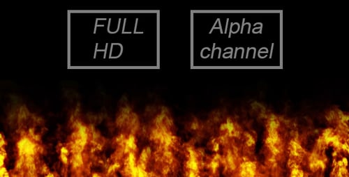 Burning Fire Element with Transparent Alpha Channel