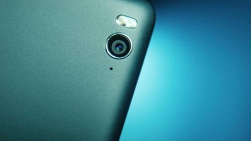 Macro Shot of Cell Phone Camera Lens