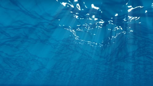 Animated Underwater Sun Rays Blue Water Background