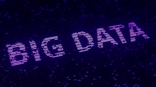 Futuristic Digital Big Data Text Reveal with Glitch Effect