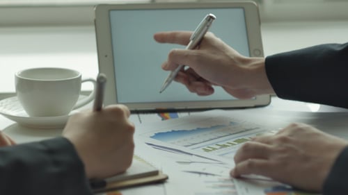 Working With Tablet In Office