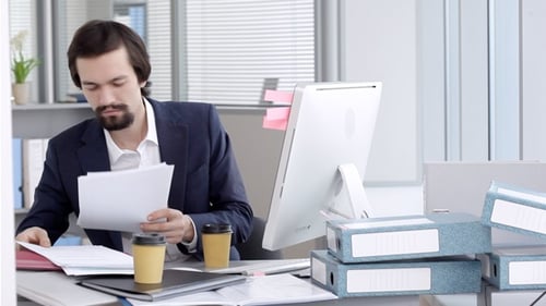 A Young Manager in the Office