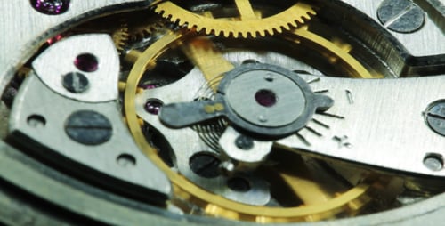 Macro Footage of Watch Gears Turning