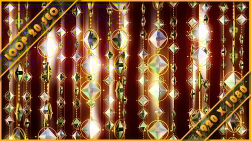 Glittering Jewel Chain Garland Loop Background