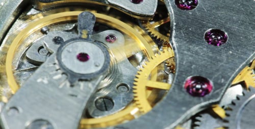 Close Up of Watch Gears Spinning