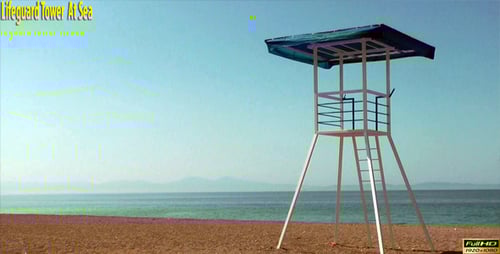 Lifeguard Tower At Sea