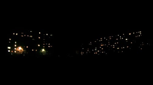 Multistorey Building With Changing Window Lighting At Night.