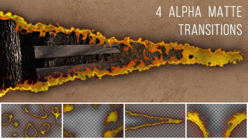 Burning with Fire Flame Transitions - 4 Pack